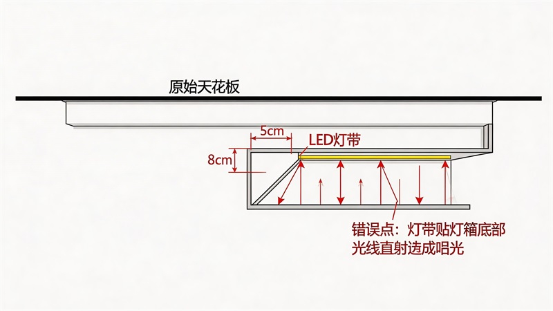 悬浮吊顶灯槽结构剖面图.JPG 悬浮吊顶灯槽结构剖面图.JPG