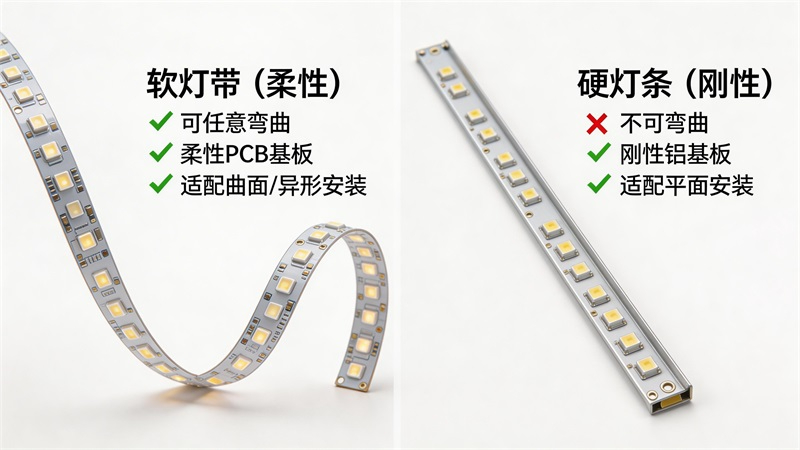 软灯带与硬灯条对比图.JPG 软灯带与硬灯条对比图.JPG