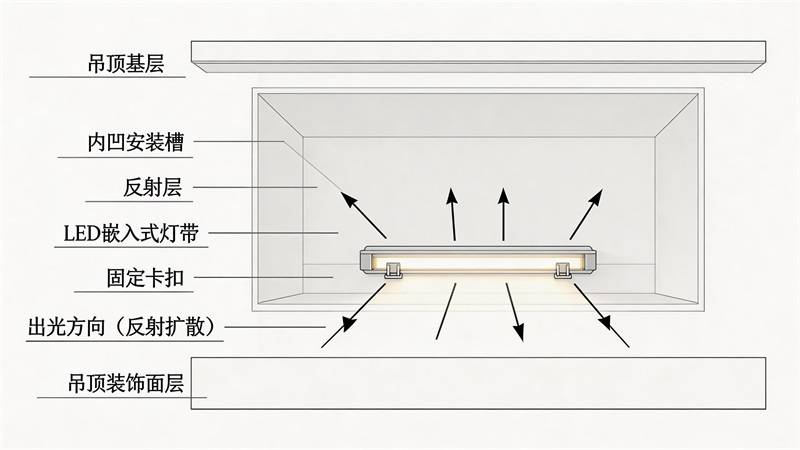 嵌入式灯带结构剖面图.JPG 嵌入式灯带结构剖面图.JPG