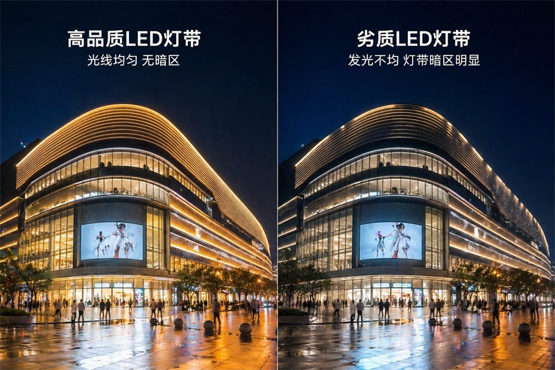 高品质与劣质LED灯带对比.JPG