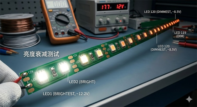 LED灯带PCB线路超微距特写