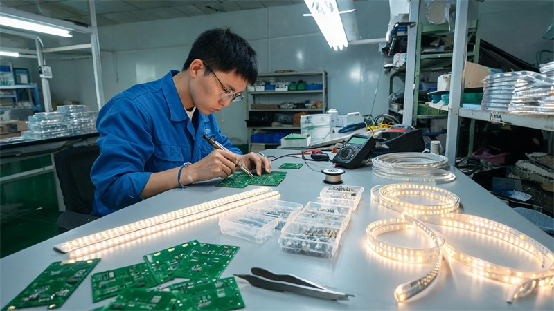 LED灯带样品制作车间.JPG