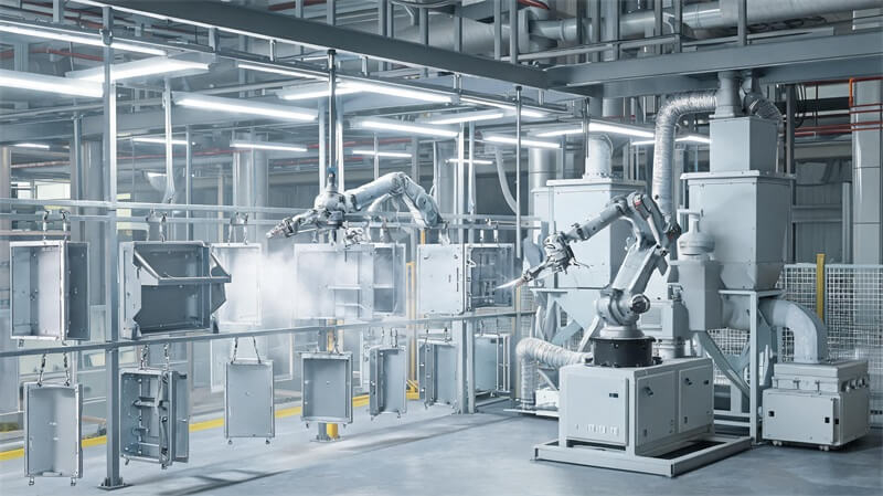 jimeng-2026-09-04-3774-8K超写实工业摄影,现代喷粉工厂生产线,自动化喷粉设备、金属工件输送线、粉末回收... jimeng-2026-09-04-3774-8K超写实工业摄影,现代喷粉工厂生产线,自动化喷粉设备、金属工件输送线、粉末回收...