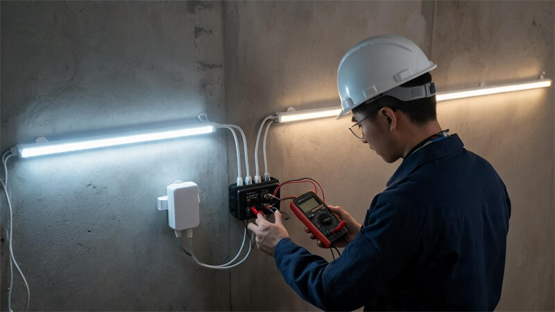 jimeng-2026-09-22-9250-8K超写实LED灯带故障排查现场,技术人员检查控制器、电源和分段供电线路,展示前... jimeng-2026-09-22-9250-8K超写实LED灯带故障排查现场,技术人员检查控制器、电源和分段供电线路,展示前...