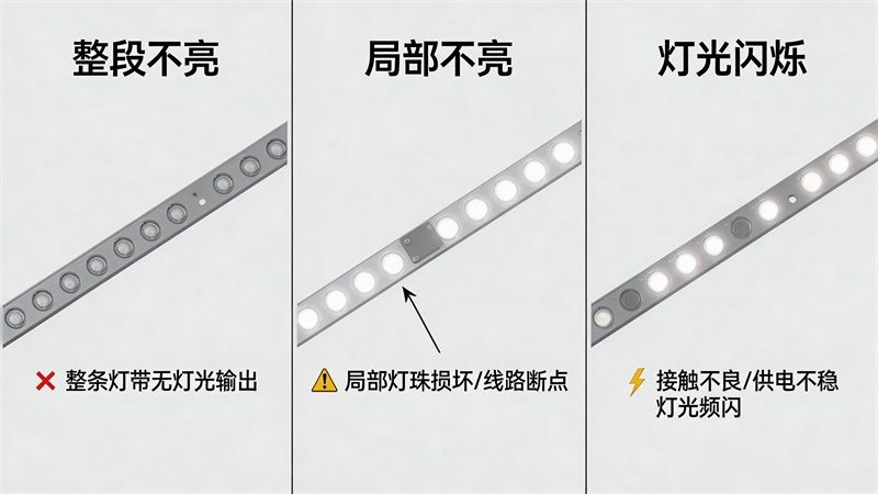 如何修补坏掉的嵌入灯带？无需拆墙的技巧