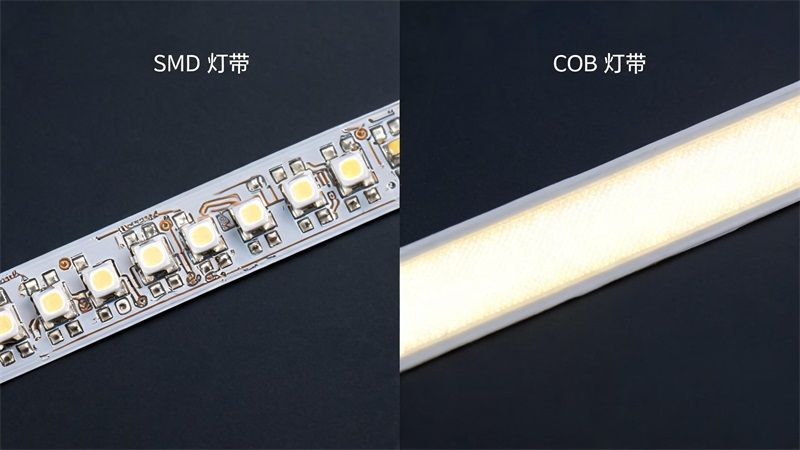 SMD与COB灯带有什么区别？结构原理、发光效果与应用场景全面解析