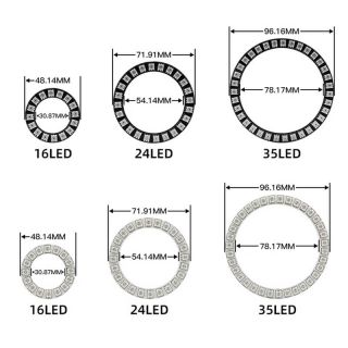 天使圆环RGB幻彩灯带|柔性光圈装饰灯|DC5V - 4